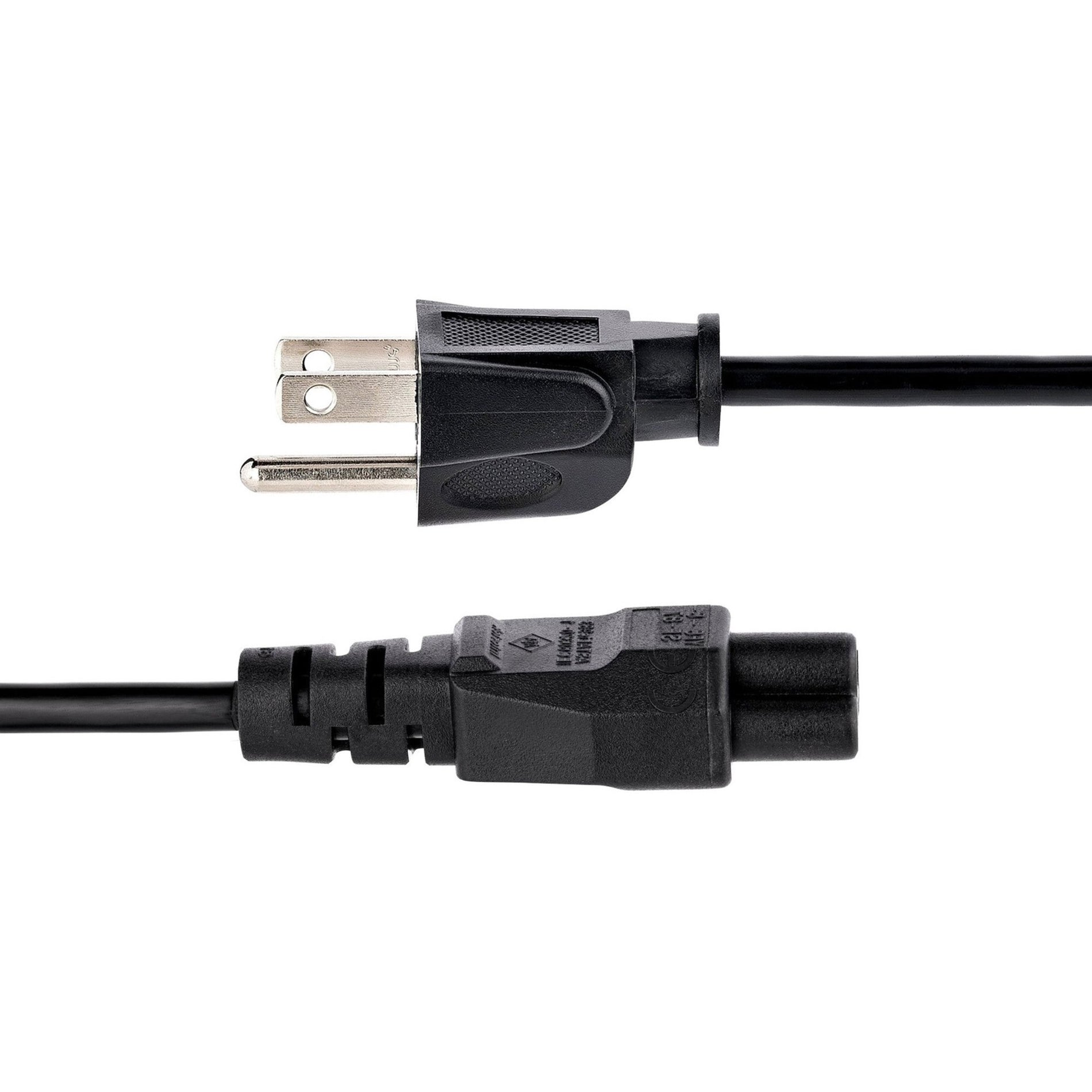 StarTech.com PXT101NB3S 6 ft Laptop Power Cord NEMA 5-15P to C5 10A 125V AC Black StarTech.com PXT101NB3S 6 ft Laptop Power Cord NEMA 5-15P to C5 10A 125V AC Zwart