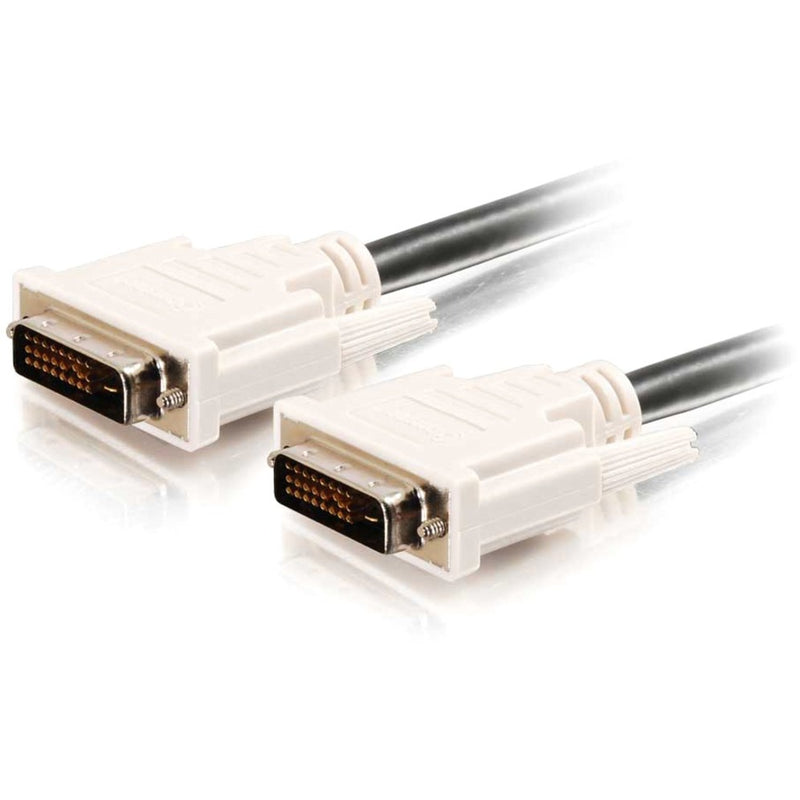 DVI-D dual link cable ends showing white connectors with gold-plated pins