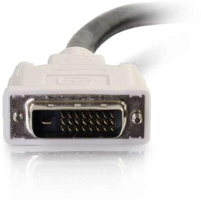 Close-up view of single DVI-D connector face showing pin arrangement