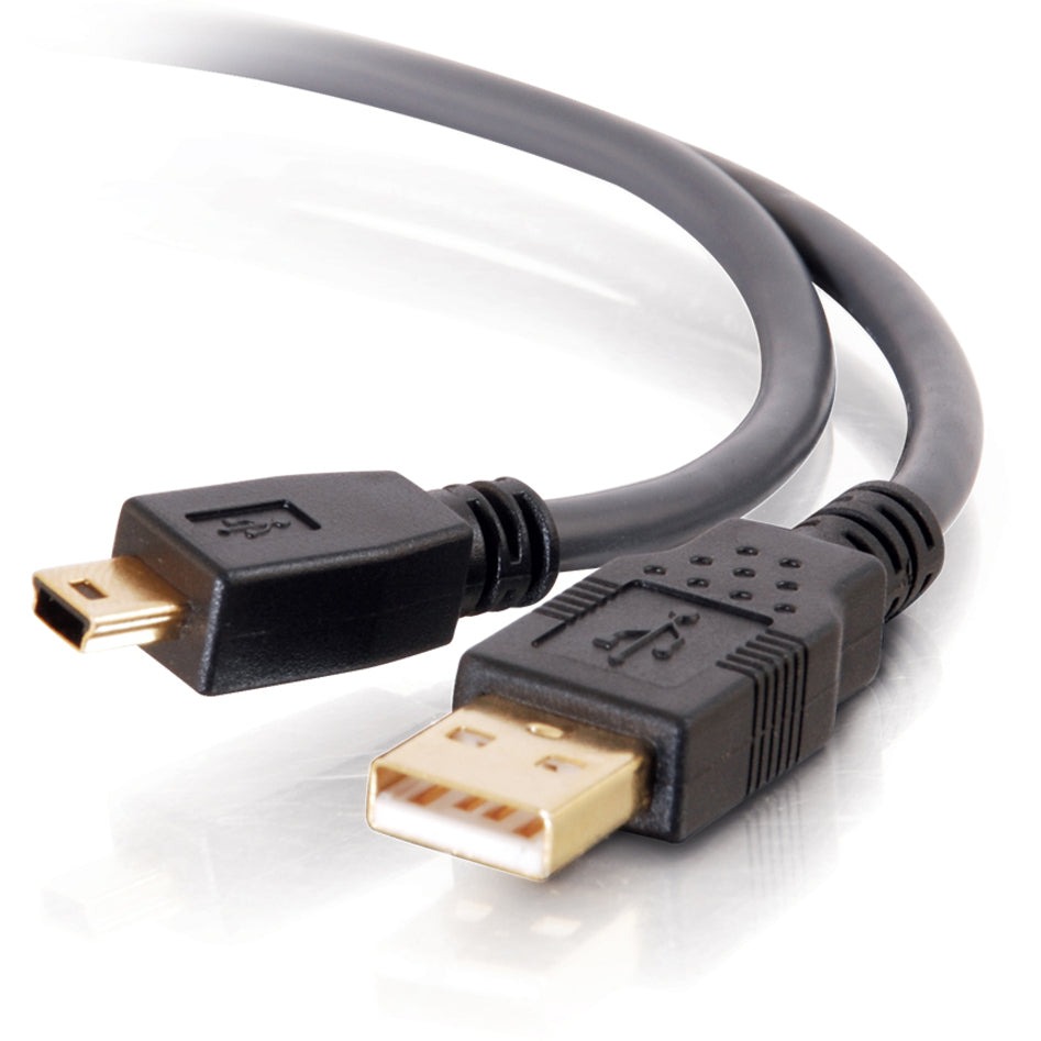 C2G 29651 Ultima USB 2.0 A to Mini-b Cable, 6.6ft Data Transfer Cable, Molded Connectors
