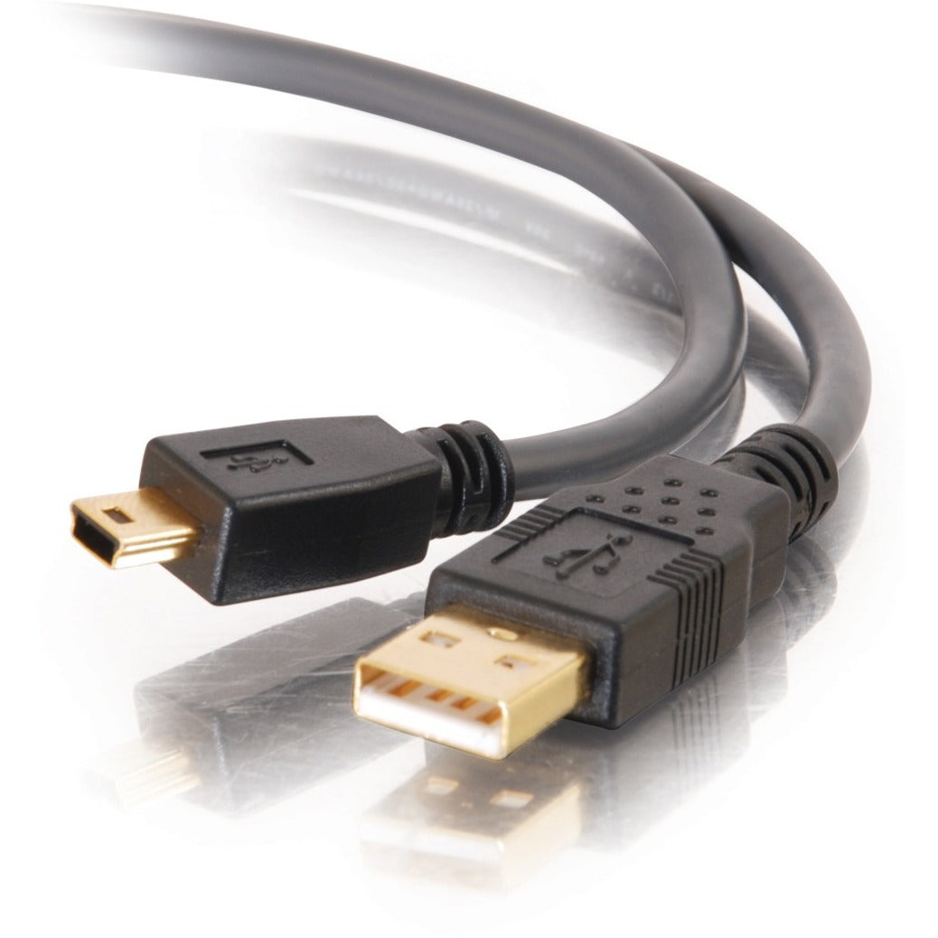 C2G 29651 Ultima USB 2.0 A to Mini-b Cable, 6.6ft Data Transfer Cable, Molded Connectors