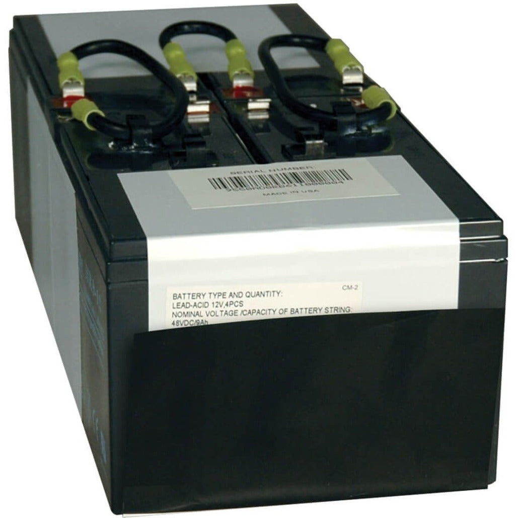 Tripp Lite RBC94-3U replacement battery cartridge showing 48V DC configuration with sealed lead-acid batteries and connection terminals-alternate-image1