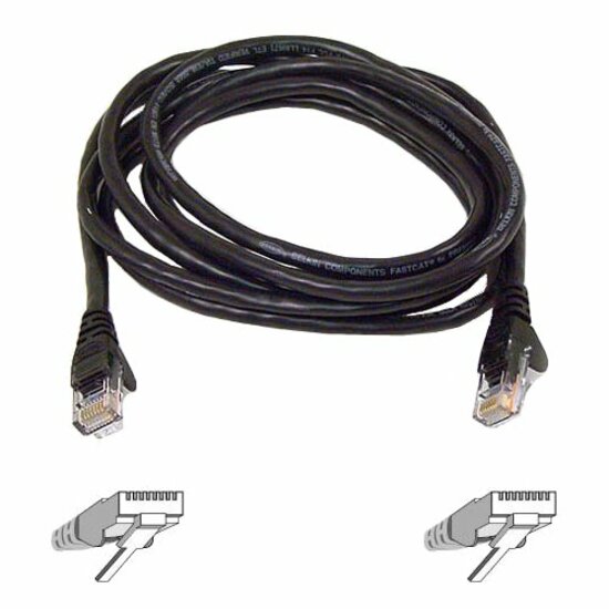 Cable de parche UTP Cat.6 Belkin A3L980B07-BLK-S 7 ft moldeado sin enganches negro. Marca: Belkin