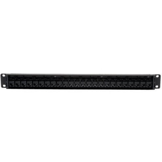 Side profile view of Tripp Lite N054-024 1U patch panel showing slim form factor-alternate-image3