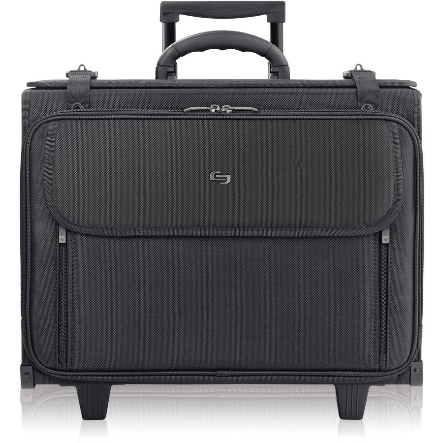 Solo B151-4 US Luggage Ballistic Nylon Mobile Office, Black, 18-1/4"x9"x15-1/2", 5 Year Warranty, Recycled, Padded Computer Pocket, Hanging File Folder Frame