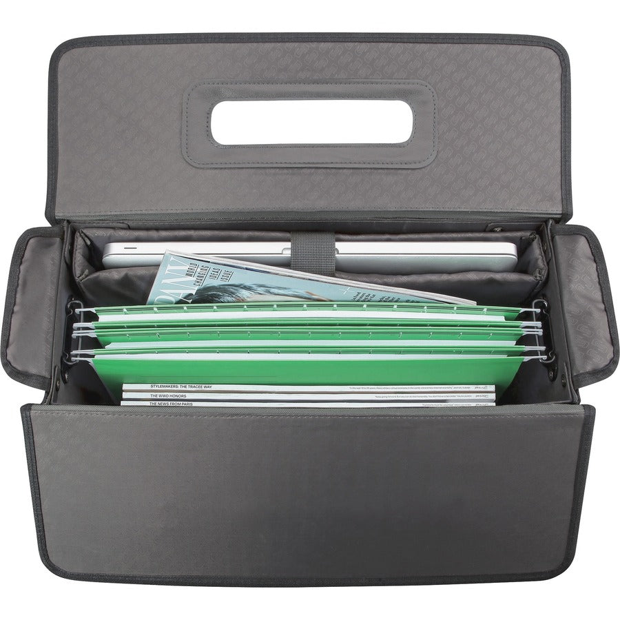 Solo B151-4 US Luggage Ballistic Nylon Mobile Office, Black, 18-1/4"x9"x15-1/2", 5 Year Warranty, Recycled, Padded Computer Pocket, Hanging File Folder Frame
