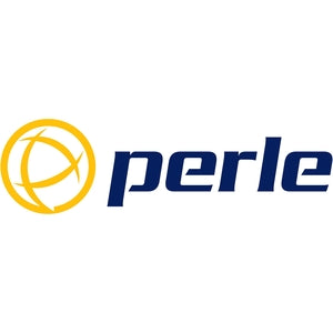 Perle company logo featuring yellow circular emblem and blue text